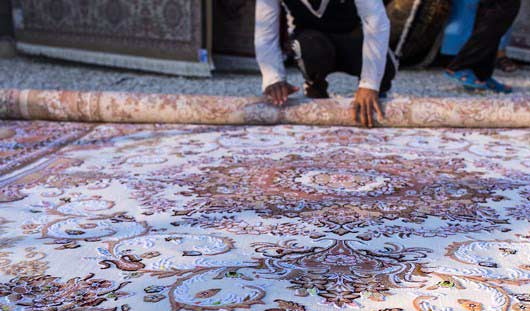 روش اصولی لول کردن قالی در قالیشویی آجودانیه